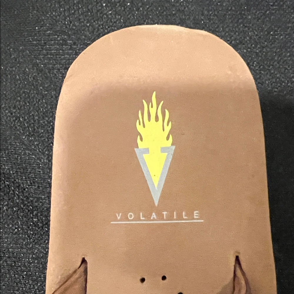 Volatile Brown Flip Flops - Picture 2 of 5